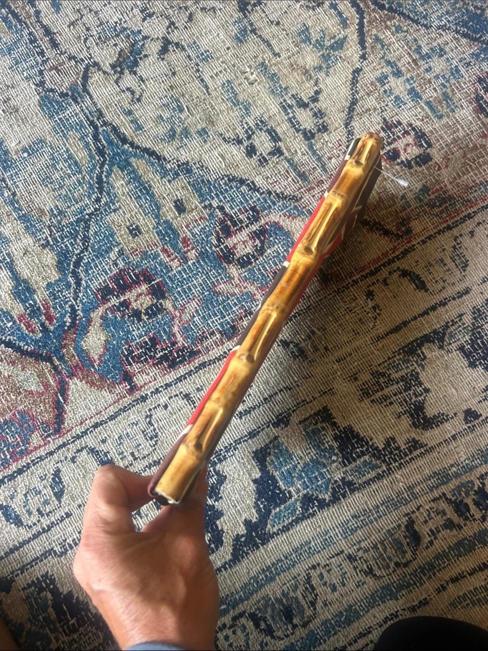 Banana Republic Red and Orange Patterned Clutch Bag